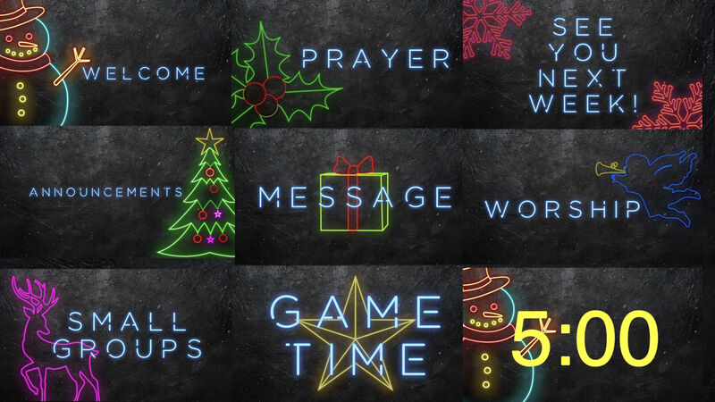 Neon Christmas Video Pack